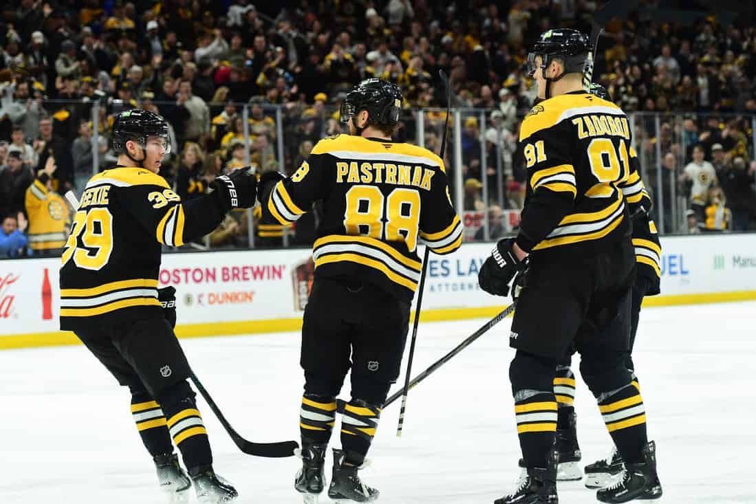 Bruins player celebration