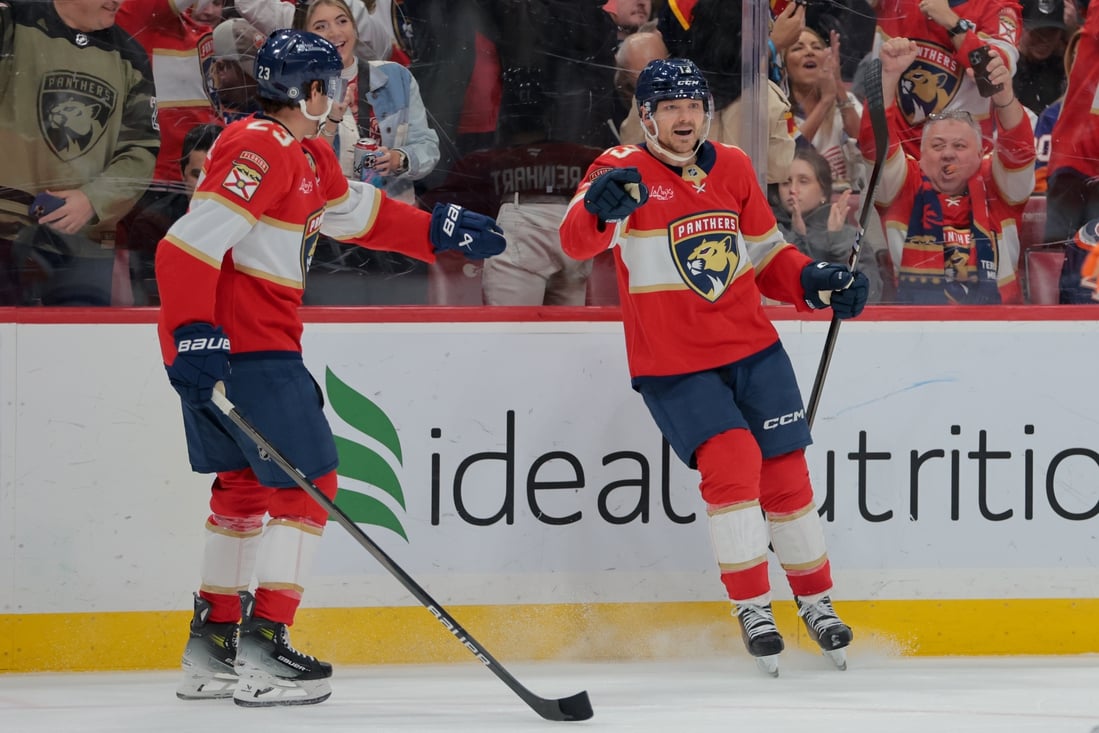 Panthers celebrating